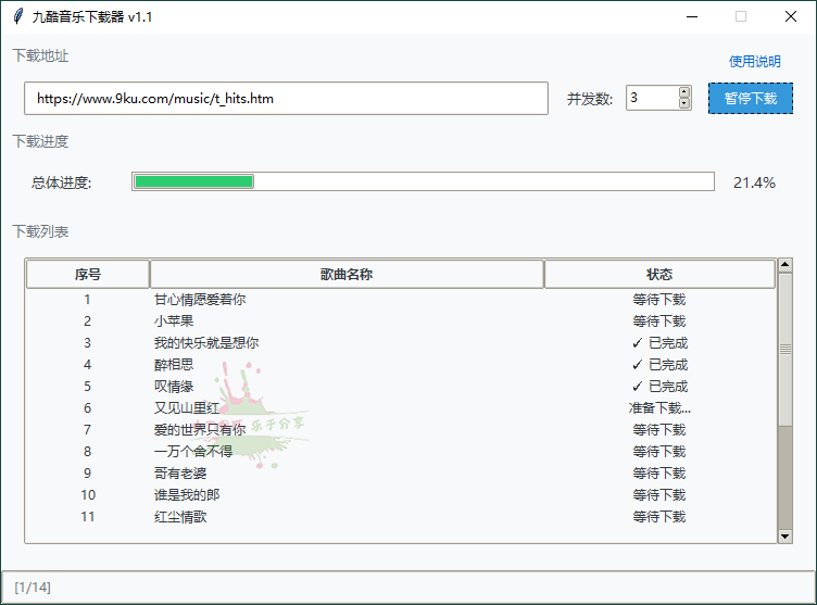 九酷音乐下载器v1.1绿色版-靠创业轻松赚钱？[小白网创驿站] 整合稀缺资源，带你实现财富梦小白网创驿站