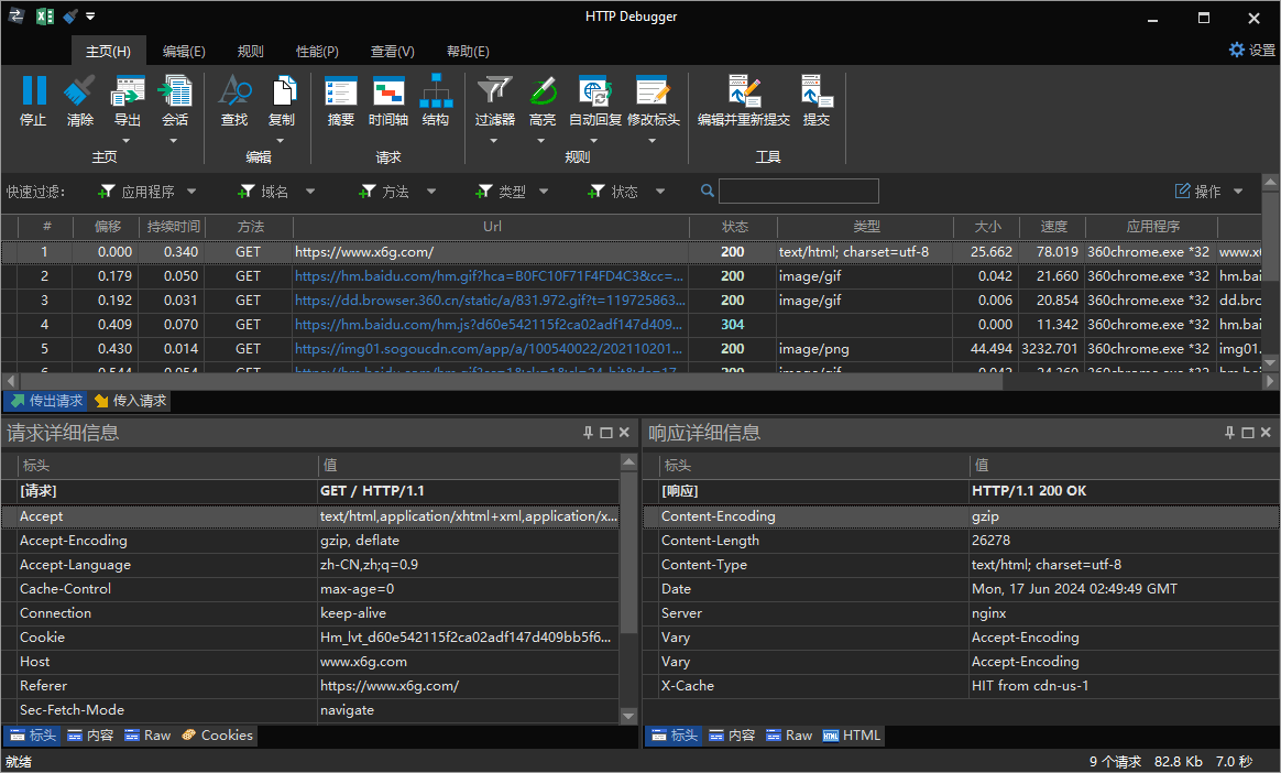 HTTP Debugger v9.9中文特别版-靠创业轻松赚钱？[小白网创驿站] 整合稀缺资源，带你实现财富梦小白网创驿站