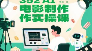 《352 AI电影制作实操课：开启智能影视创作新篇章》-靠创业轻松赚钱？[小白网创驿站] 整合稀缺资源，带你实现财富梦小白网创驿站