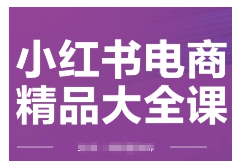 小红书电商精品大全课，快速掌握小红书运营技巧，实现精准引流与爆单目标，轻松玩转小红书电商-靠创业轻松赚钱？[小白网创驿站] 整合稀缺资源，带你实现财富梦小白网创驿站