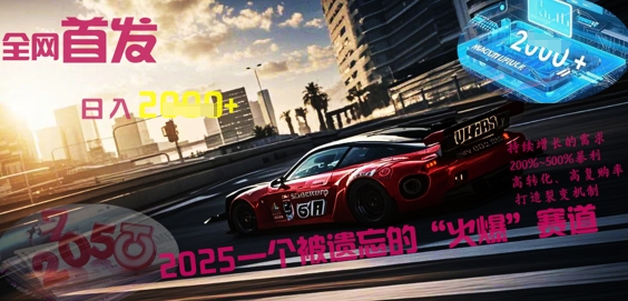 全网首发：2025一个被遗忘的“火爆”赛道轻松日入多张-靠创业轻松赚钱？[小白网创驿站] 整合稀缺资源，带你实现财富梦小白网创驿站