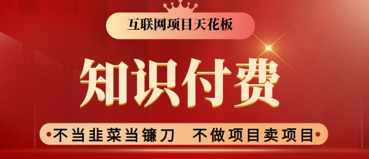 2024互联网项目天花板，新手小白也可以通过知识付费月入10W，实现财富自由【揭秘】-靠创业轻松赚钱？[小白网创驿站] 整合稀缺资源，带你实现财富梦小白网创驿站