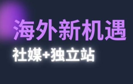 2025出海新机遇(社媒+独立站)，海外新机遇，实现独立站的高效运营与出海-靠创业轻松赚钱？[小白网创驿站] 整合稀缺资源，带你实现财富梦小白网创驿站
