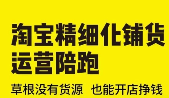 淘宝精细化铺货运营陪跑(部分更新至2025)，草根没有货源 也能开店挣钱-靠创业轻松赚钱？[小白网创驿站] 整合稀缺资源，带你实现财富梦小白网创驿站