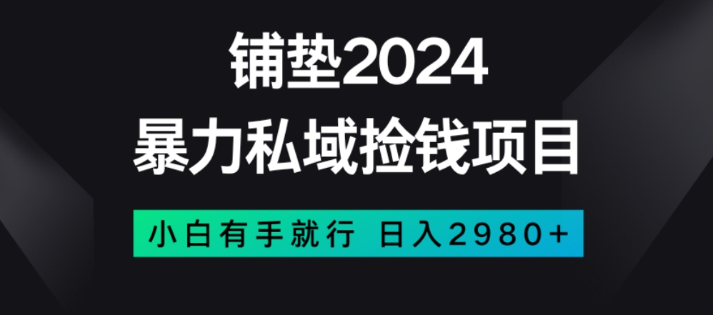 暴力私域捡钱项目，小白无脑操作，日入2980【揭秘】-靠创业轻松赚钱？[小白网创驿站] 整合稀缺资源，带你实现财富梦小白网创驿站