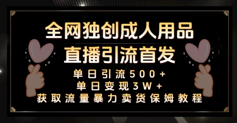 全网独创真人主播+无人直播单日引流500+，橙人用品暴力卖货单日变现3W+保姆似教学2.0【揭秘】-靠创业轻松赚钱？[小白网创驿站] 整合稀缺资源，带你实现财富梦小白网创驿站