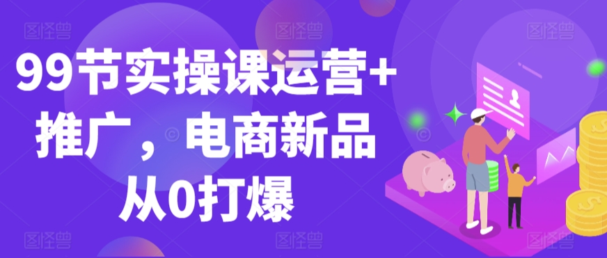 99节实操课运营+推广，电商新品从0打爆-靠创业轻松赚钱？[小白网创驿站] 整合稀缺资源，带你实现财富梦小白网创驿站