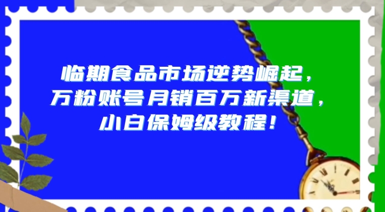 临期食品市场逆势崛起，万粉账号月销百万新渠道，小白保姆级教程【揭秘】-靠创业轻松赚钱？[小白网创驿站] 整合稀缺资源，带你实现财富梦小白网创驿站