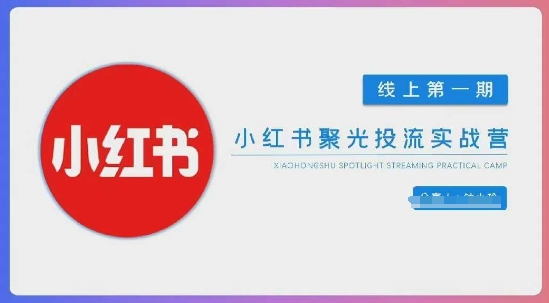 小红书聚光陪跑第一期，教你从0到1玩转小红书聚光投流，搭建小红书付费投流团队，更快的见到效果-靠创业轻松赚钱？[小白网创驿站] 整合稀缺资源，带你实现财富梦小白网创驿站