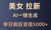 （14722期）美女暴力拉新，通过AI一键生成，单日疯狂变现5000+，纯小白一学就会！-靠创业轻松赚钱？[小白网创驿站] 整合稀缺资源，带你实现财富梦小白网创驿站