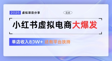 小红书虚拟电商项目，平台大力免费流量扶持，低门槛1拖3玩法-靠创业轻松赚钱？[小白网创驿站] 整合稀缺资源，带你实现财富梦小白网创驿站