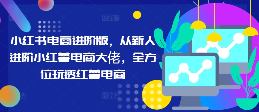 小红书电商进阶版，从新人进阶小红薯电商大佬，全方位玩透红薯电商-靠创业轻松赚钱？[小白网创驿站] 整合稀缺资源，带你实现财富梦小白网创驿站