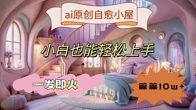 ai原创治愈小屋，小白也能轻松上手，一发即火，篇篇10w+【揭秘】-靠创业轻松赚钱？[小白网创驿站] 整合稀缺资源，带你实现财富梦小白网创驿站