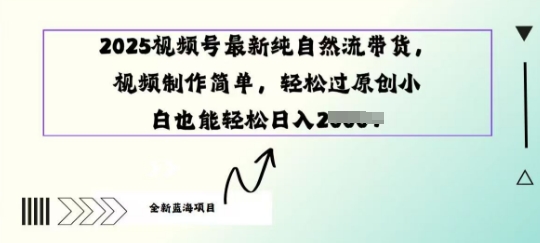 2025视频号最新纯自然流带货， 视频制作简单，轻松过原创小 白也能轻松操作-靠创业轻松赚钱？[小白网创驿站] 整合稀缺资源，带你实现财富梦小白网创驿站