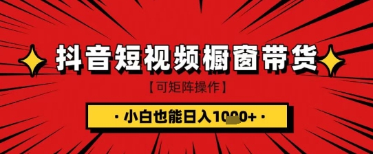 抖音短视频食品橱窗带货，小白轻松上手日入1k+【揭秘】-靠创业轻松赚钱？[小白网创驿站] 整合稀缺资源，带你实现财富梦小白网创驿站