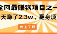 （14723期）暴利项目，每天被动收益1500+，长期管道收益！0成本自己做老板！-靠创业轻松赚钱？[小白网创驿站] 整合稀缺资源，带你实现财富梦小白网创驿站