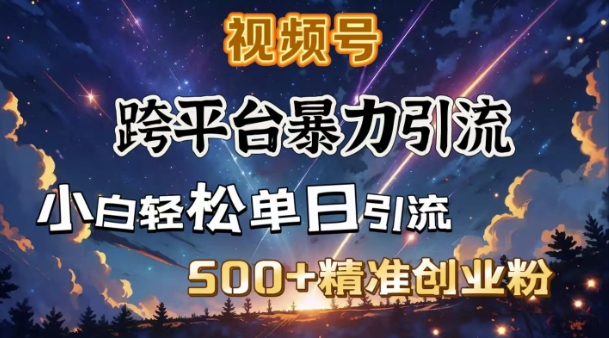 跨平台暴力引流，私域完美闭环，日引500+精准创业粉-靠创业轻松赚钱？[小白网创驿站] 整合稀缺资源，带你实现财富梦小白网创驿站