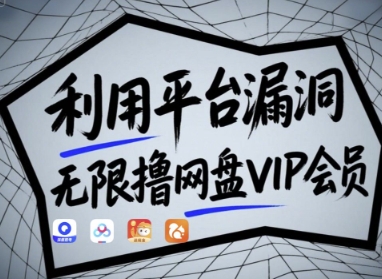 利用平台漏洞，无限撸网盘VIP会员，用户亲测有效!【漏洞原理+操作演示】-靠创业轻松赚钱？[小白网创驿站] 整合稀缺资源，带你实现财富梦小白网创驿站
