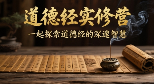 道德经实修营，一起探索道德经的深邃智慧-靠创业轻松赚钱？[小白网创驿站] 整合稀缺资源，带你实现财富梦小白网创驿站