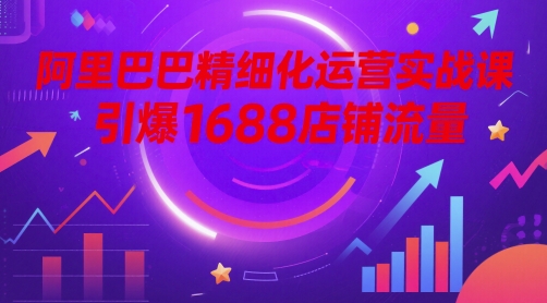 阿里巴巴精细化运营实战课，引爆1688店铺流量-靠创业轻松赚钱？[小白网创驿站] 整合稀缺资源，带你实现财富梦小白网创驿站